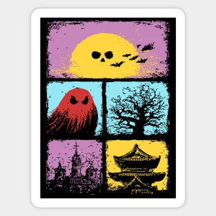 Creepy Cute Halloween - Spooky Japanese Ghosts Sticker